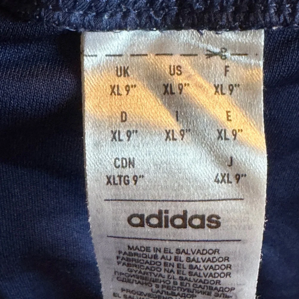 adidas Navy Athletic Shorts with Side Team Print